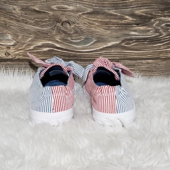 New Converse Knot Slip On Sneakers Red White Blue - Picture 4 of 8